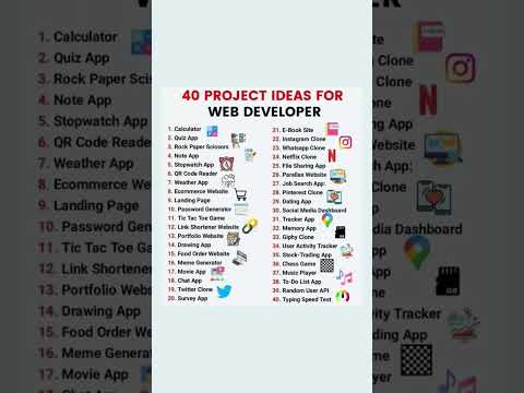 40 Projects Ideas for Web Developer π¨βπ». #webdeveloper #projects #projectideas