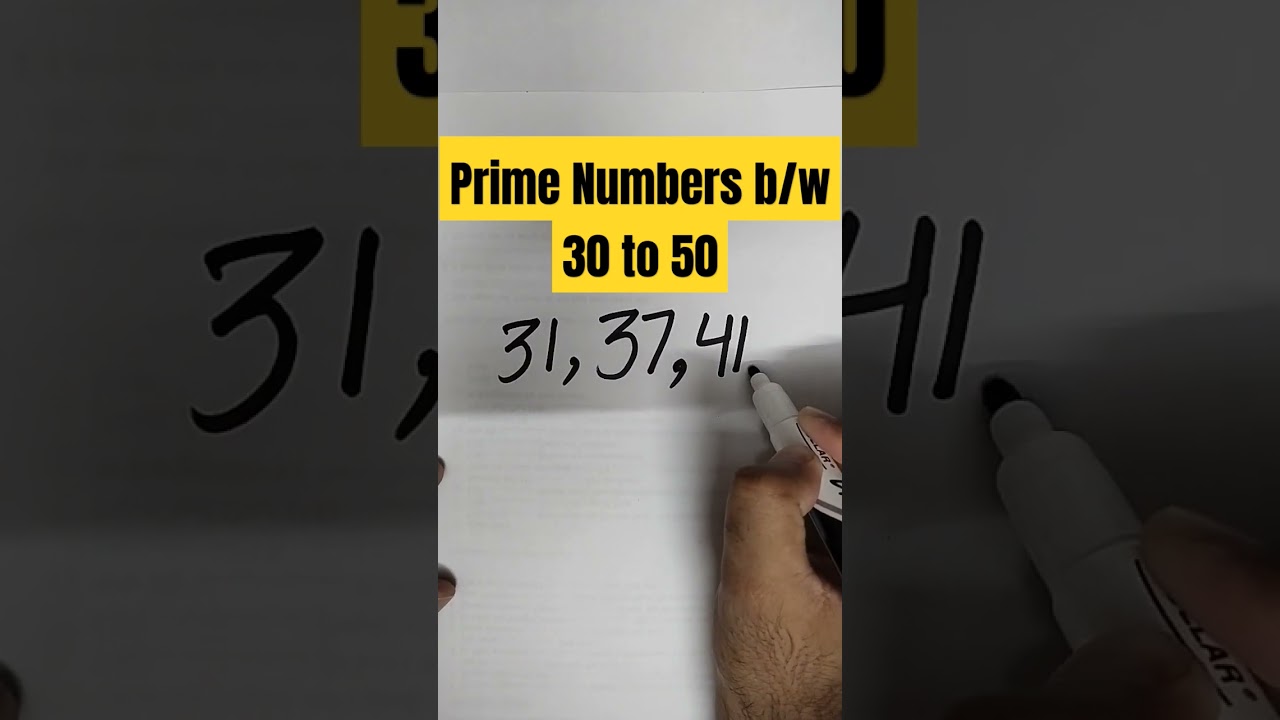 Discover the Prime Numbers Between 30 and 50! 🔢