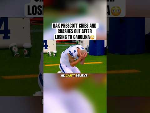 Dak Prescott CRIES and CRASHES OUT after Dallas Cowboys lose to the Carolina Panthers 😳