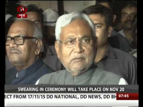 Nitish Kumar to take oath as Bihar CM on Nov. 20