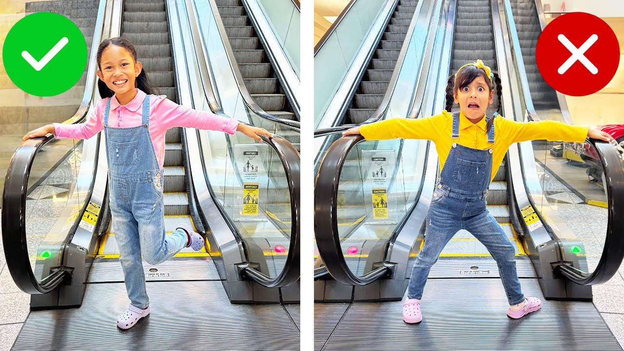 Ellie & Andrea's Mall Escalator Adventure 🛒