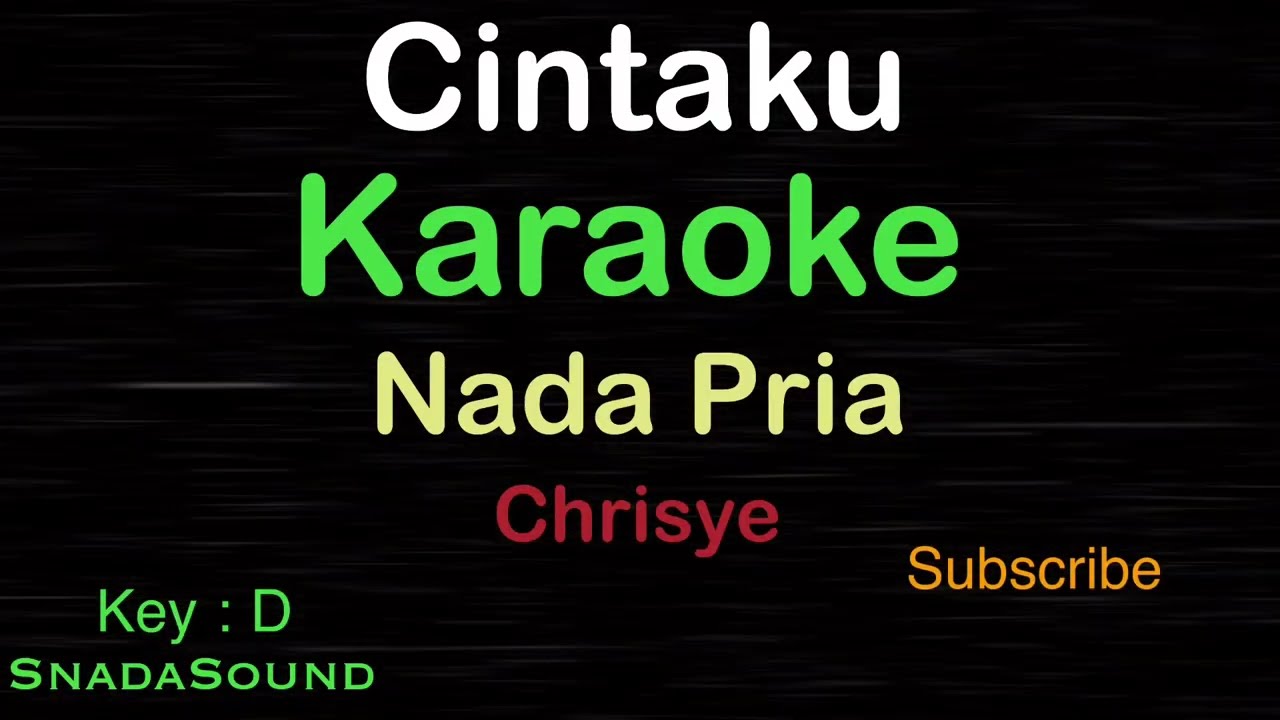 CINTAKU - Chrisye Karaoke (Nada Pria) 🎶