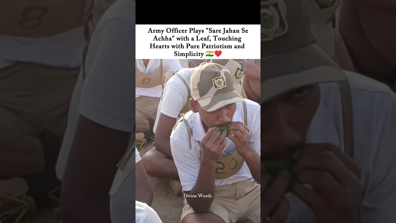 Simple Leaf, Powerful Patriotism ❤️ #patriotism #indianarmy #deshbhakti #viralvideo