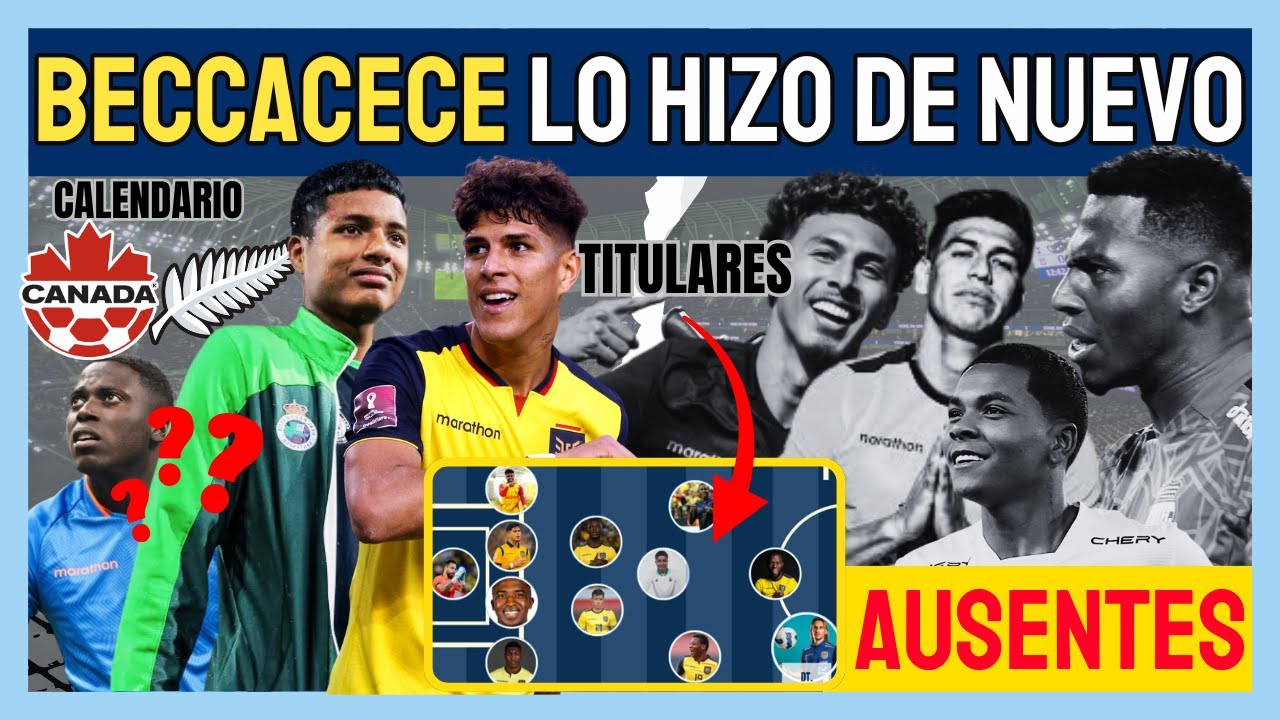¡Ecuador anuncia su lista oficial para amistosos contra Canadá y Nueva Zelanda! ⚽️