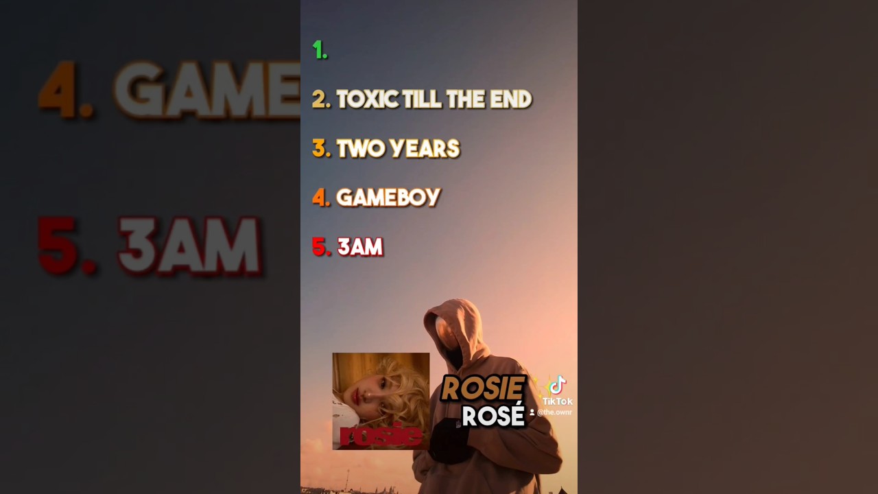 Top Songs on ROSIE by ROSÉ 🎶