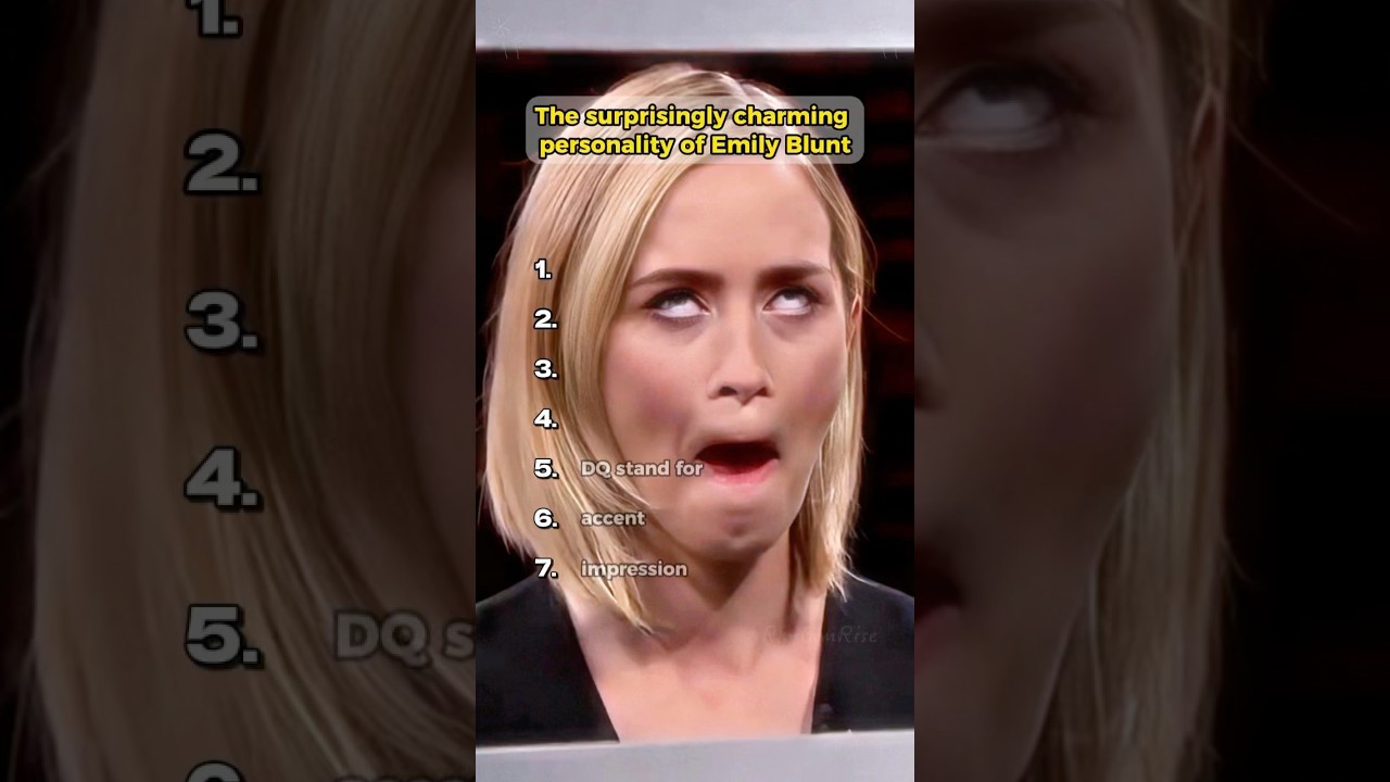 Emily Blunt's Charming Personality ✨