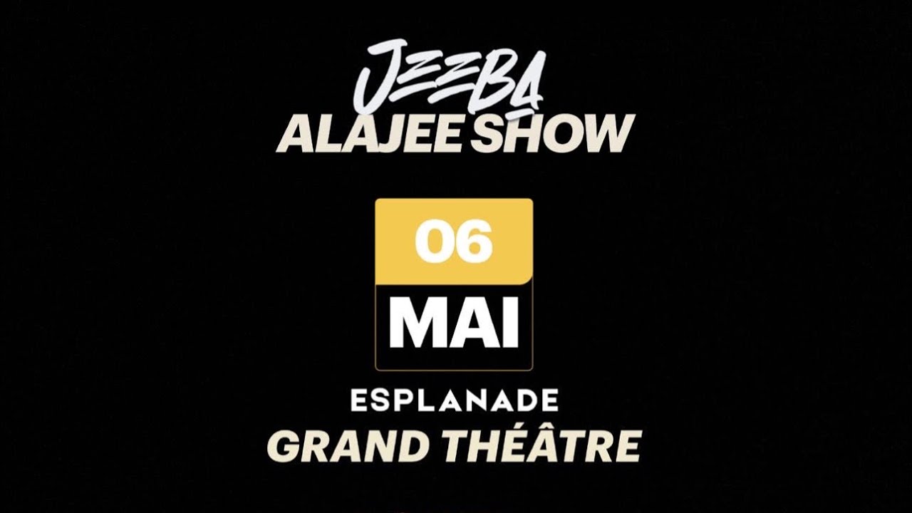Jeeba en Concert Live Alajee Show • 6 Mai Esplanade Grand Théâtre