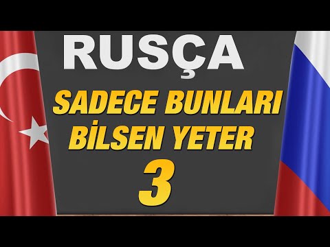RUSÇA SADECEBUNLARI BİLSEN YETER (Rusça Kelimeler Cümleler Öğreniyorum) 3
