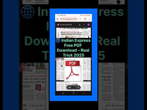 💯 Free Indian Express Newspaper PDF | 100% Working Trick