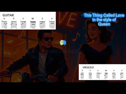 Crazy Little Thing Called Love (no capo) in the style of Queen play along with chords and lyrics