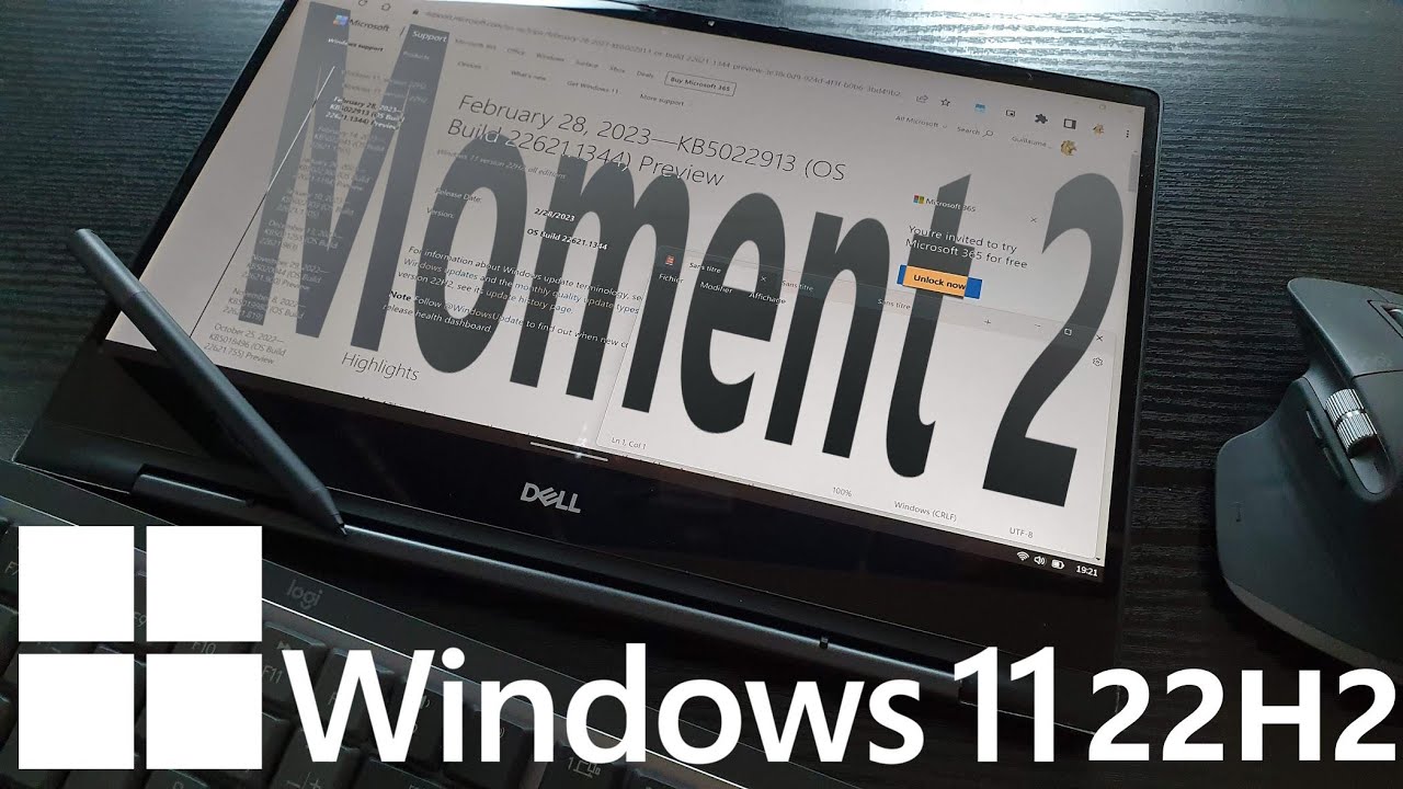 Moment 2 pour Windows 11 22H2 : Mode tablette amélioré 📱