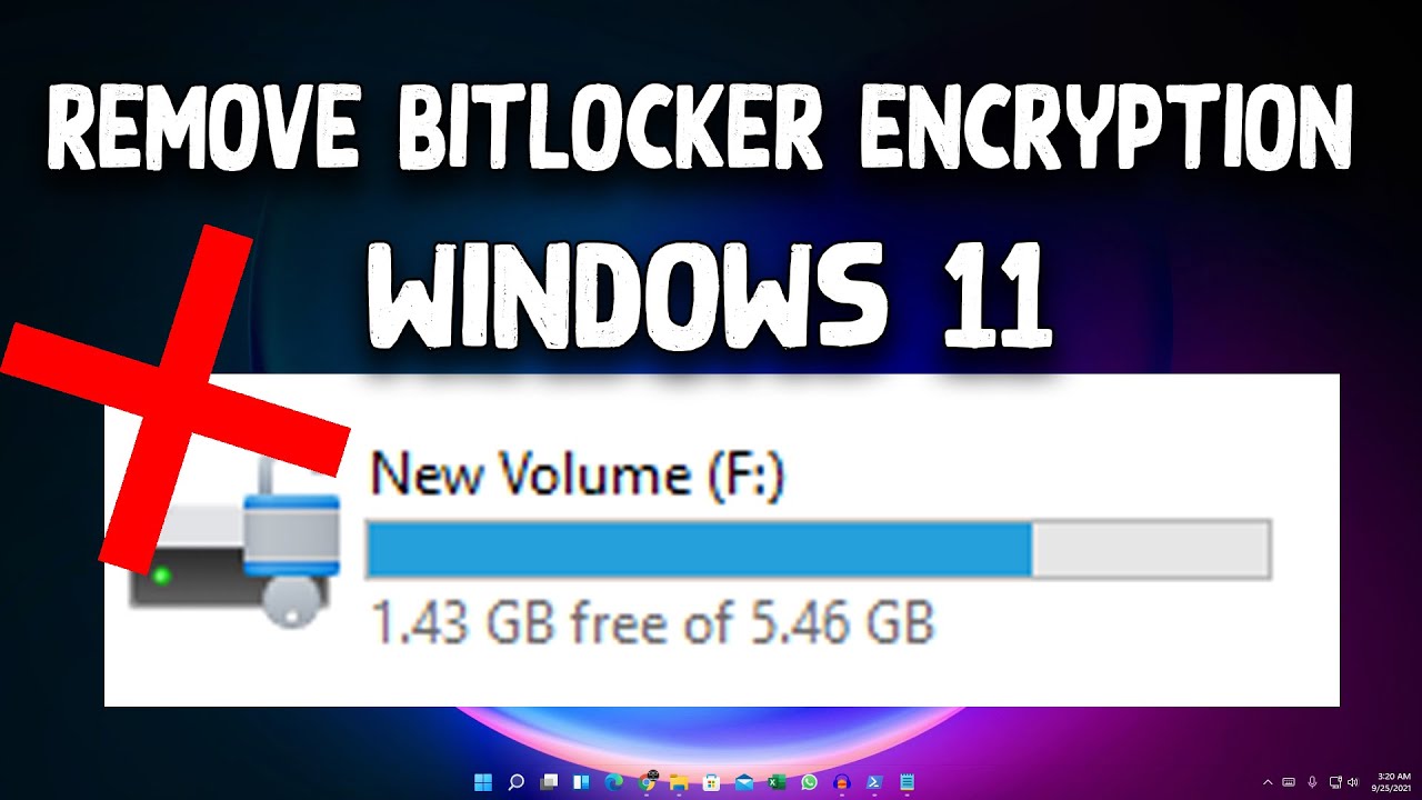 How to Disable BitLocker Encryption in Windows 11