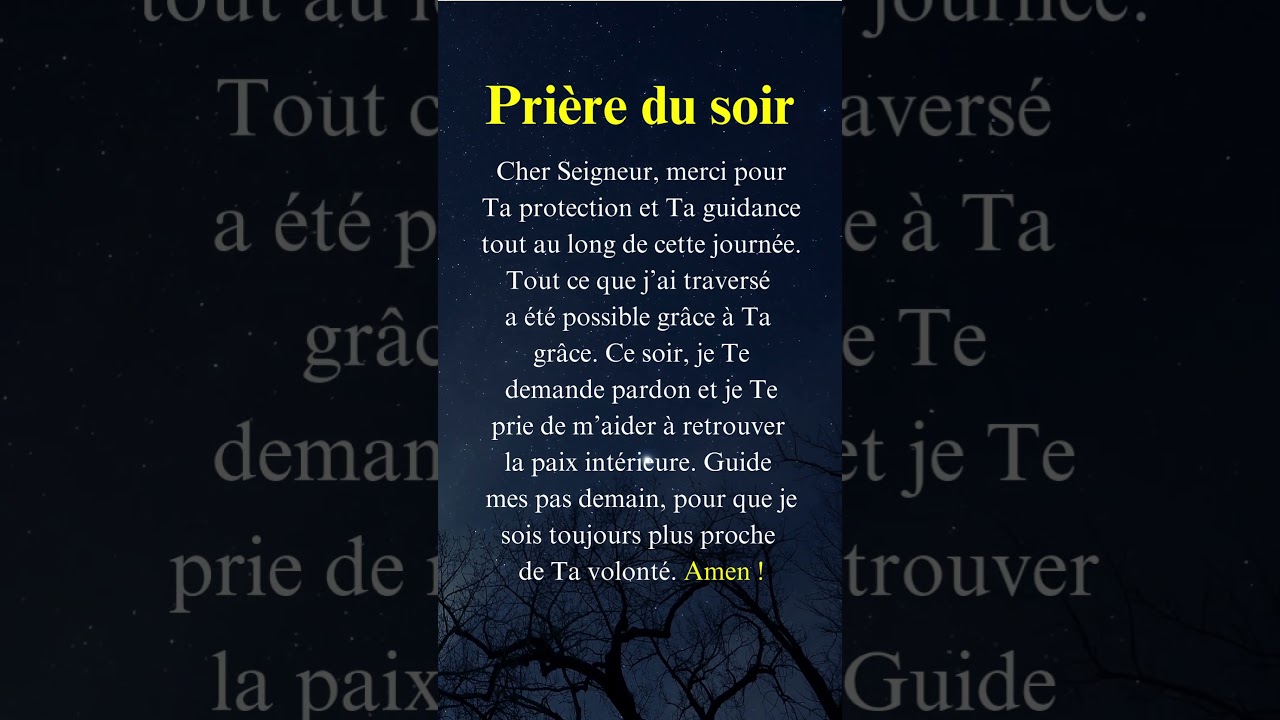 Prière du soir #catholique #foi #dieu #france #prière