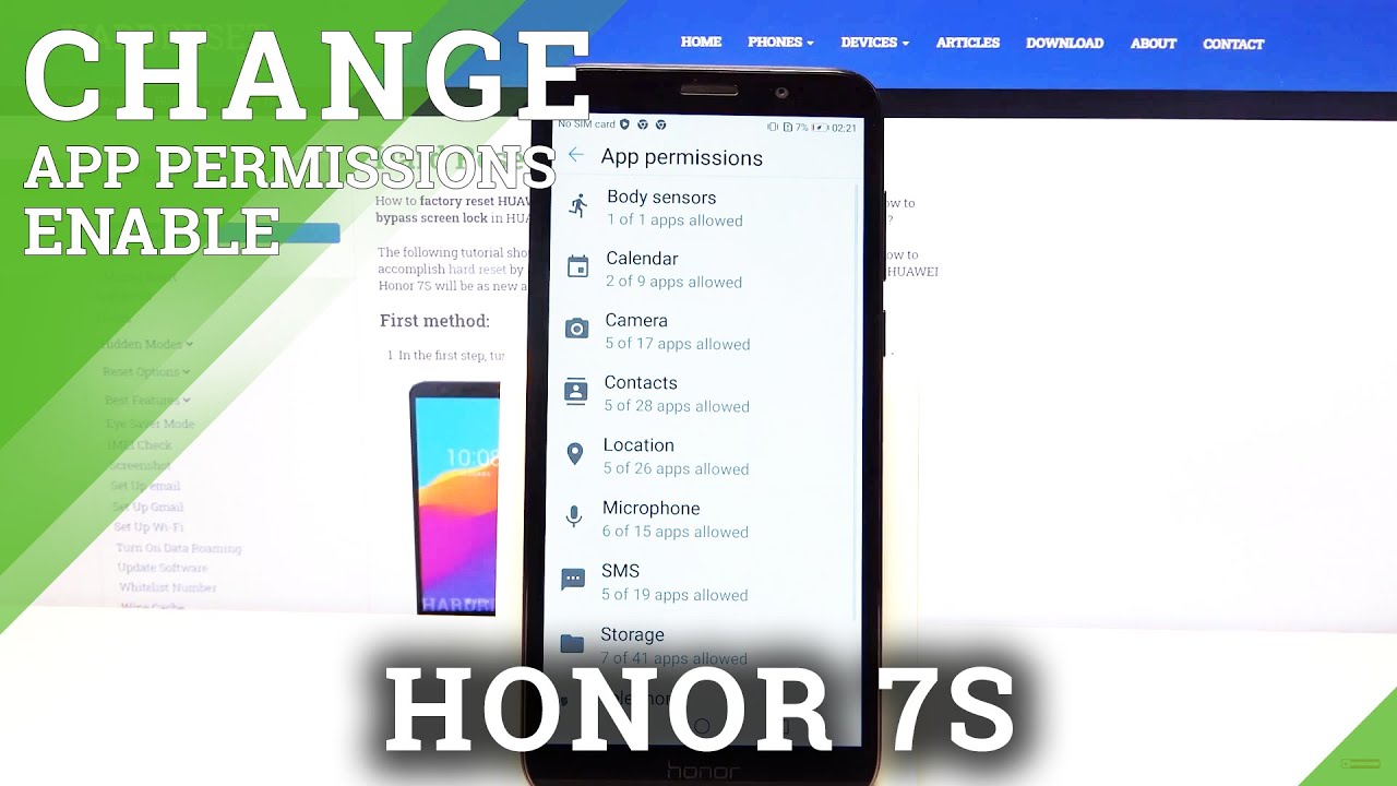 How to Operate the Permission Manager in Honor 7S – Manage all Apps Permissions