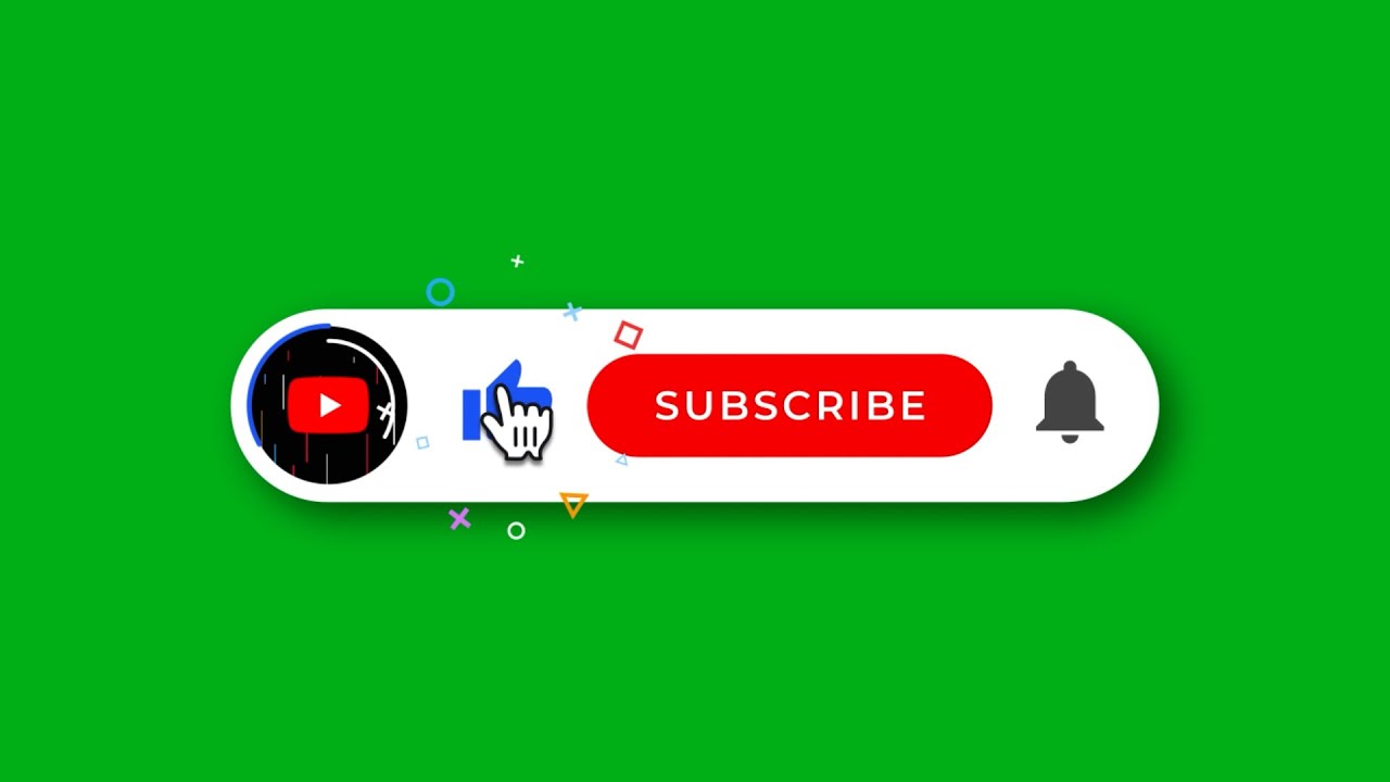Free Green Screen YouTube Subscribe Button 🎥