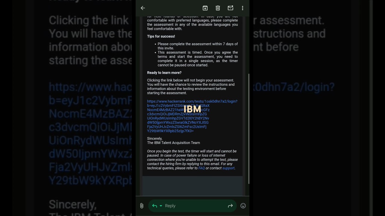IBM Software Developer 2024 Coding Test Invitation 🚀