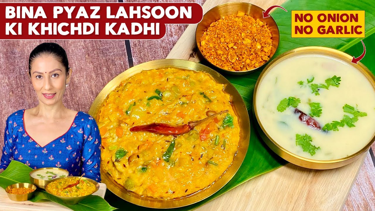 Delicious Onion-Garlic-Free Khichdi & Kadhi Recipe 🍚 | Step-by-Step Guide