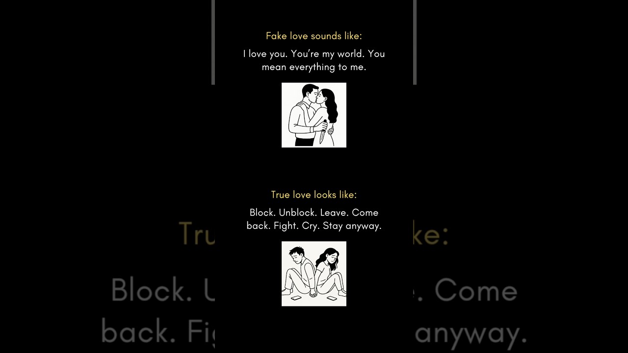 Fake Love Talks, but True Love Never Gives Up 💖