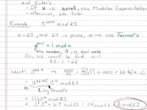 Big Exponents: Modular, Fermat's & Euler's Theorems