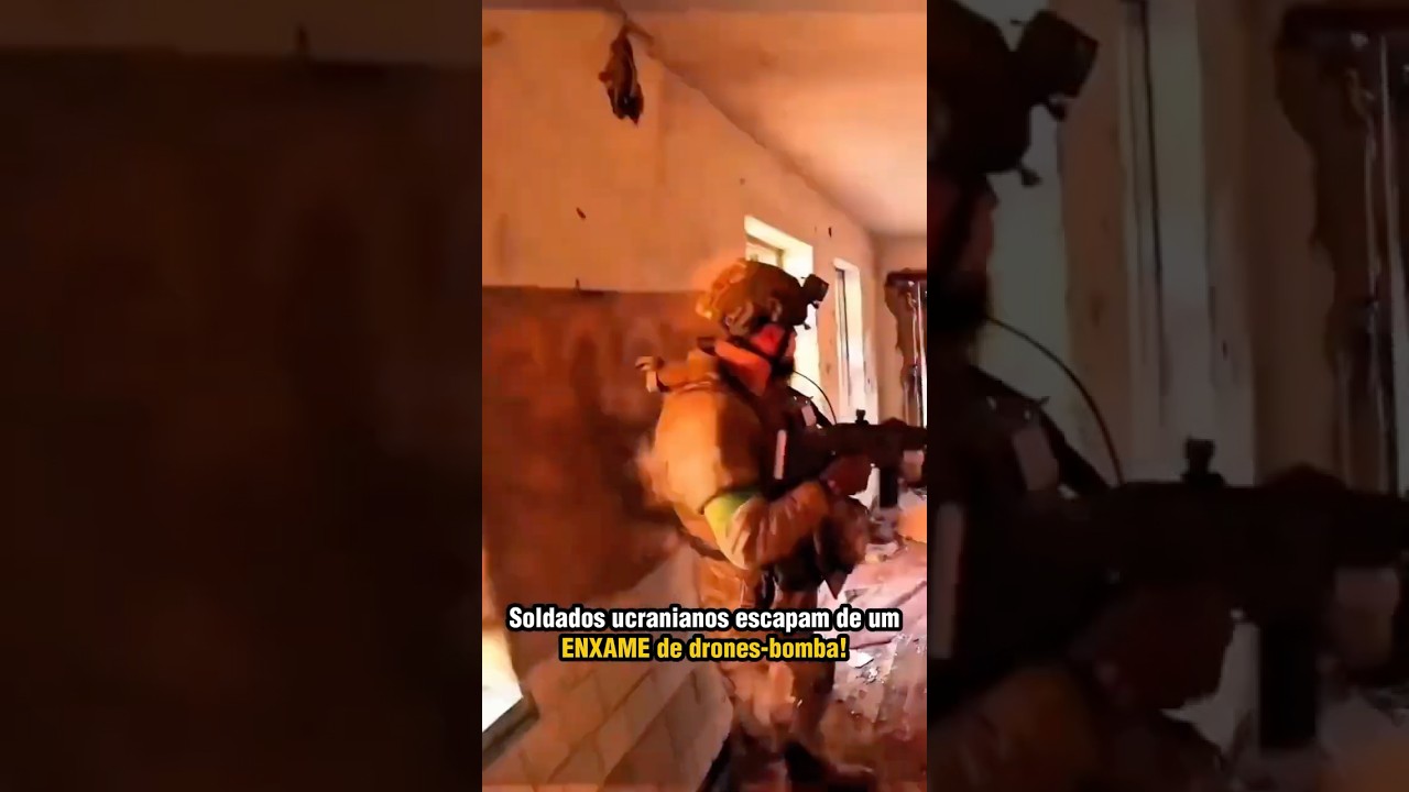 Soldados ucranianos cercados por drones bomba em combate intenso 🇺🇦