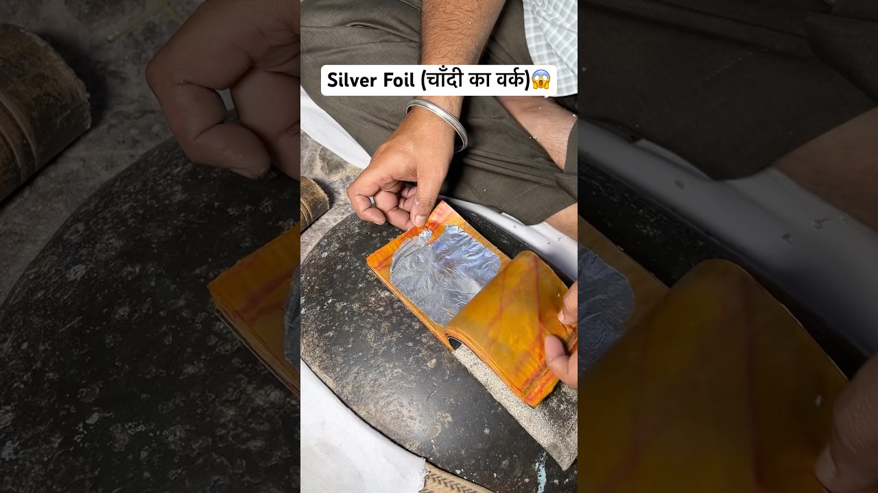 Silver Foil Making Process 😱 | Short Video from India