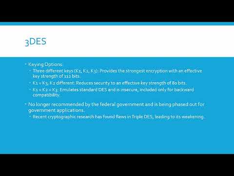 007 Symmetric Cryptography: DES, 3 DES, AES, blowfish, twofish and steganography