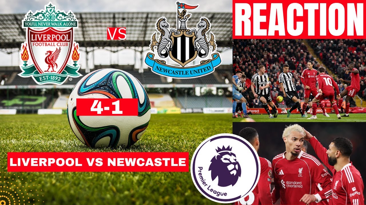 Liverpool vs Newcastle 4-1 Live Stream Premier League Football EPL Match Score Commentary Highlights