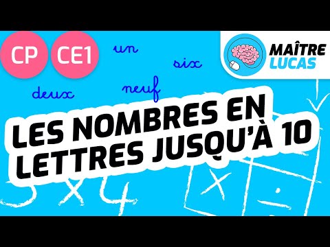 Nombres en lettres jusqu'à 10 CP - CE1 - Cycle 2 - Maths - Mathématiques
