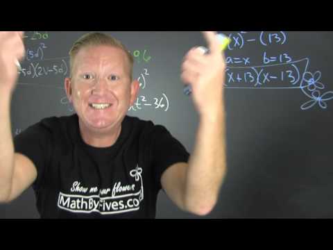 Factoring the difference of squares