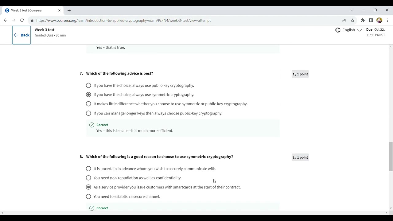 Master Week 3 of Applied Cryptography on Coursera π