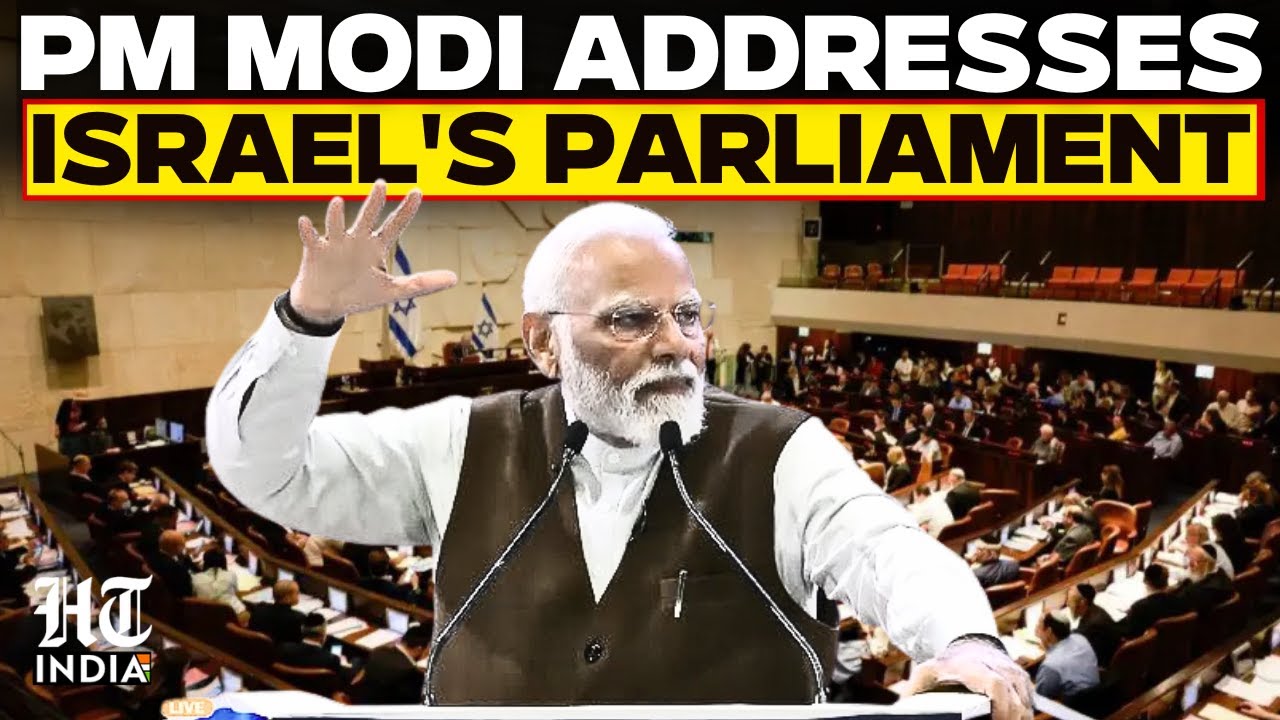 LIVE: India's Prime Minister Narendra Modi addresses Israeli Knesset | Netanyahu | Gaza | Tel Aviv