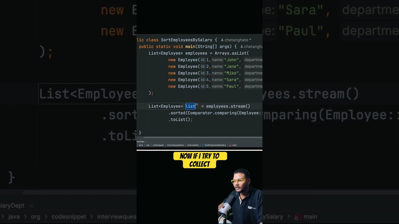 Sort Employees by Salary with Java Streams 💼