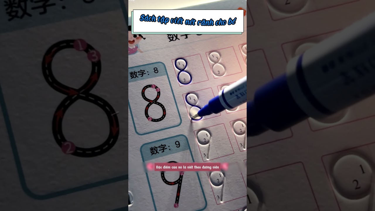 Khám Phá Sách Tập Viết Nét Rãnh Độc Đáo 🎨 | Đồ Chơi Trí Tuệ & Dụng Cụ Học Sinh Cho Bé