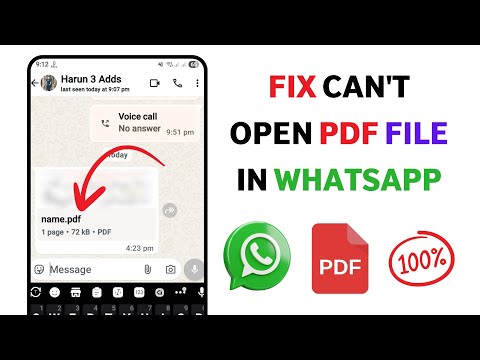 WhatsApp Can't Open PDF File || WhatsApp Pdf File Not Opening Problem 2025