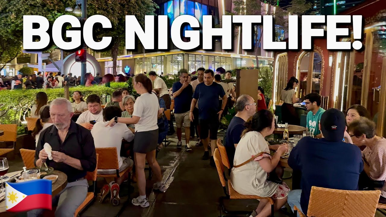BGC NIGHTLIFE is INSANE TONIGHT π΅π Philippines BEST PLACE for a Night Walk! Crazy Crowd, Street Food