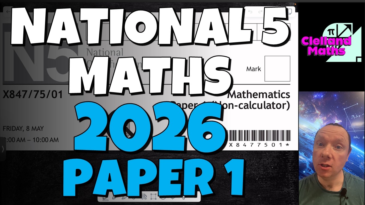 National 5 Maths 2026 Paper 1 | Full Solutions