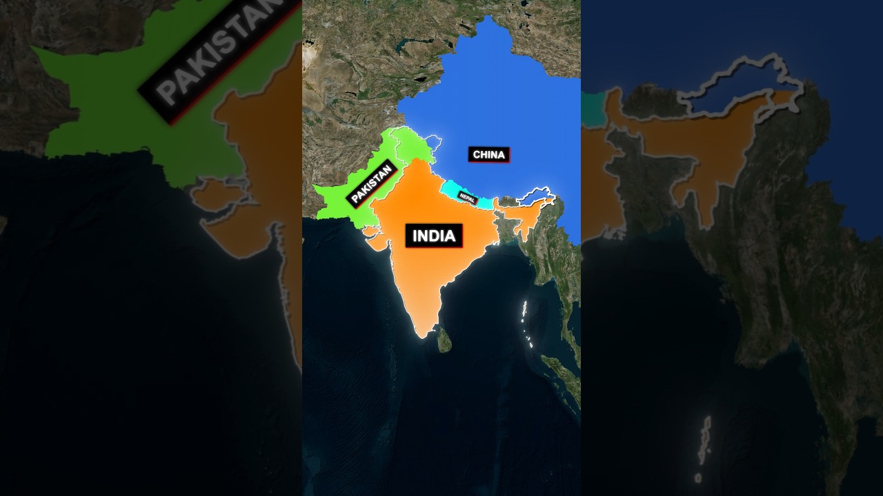 India's Map via Pakistan, China, & Nepal 🌍 | Kota Champs