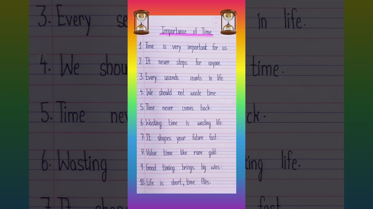 The Importance of Time ⏳