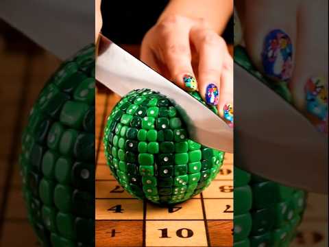 Cutting a Watermelon Made of Ludo Dice ๐๐ฒ Satisfying ASMR Short #OddlySatisfying #asmr #aiasmr