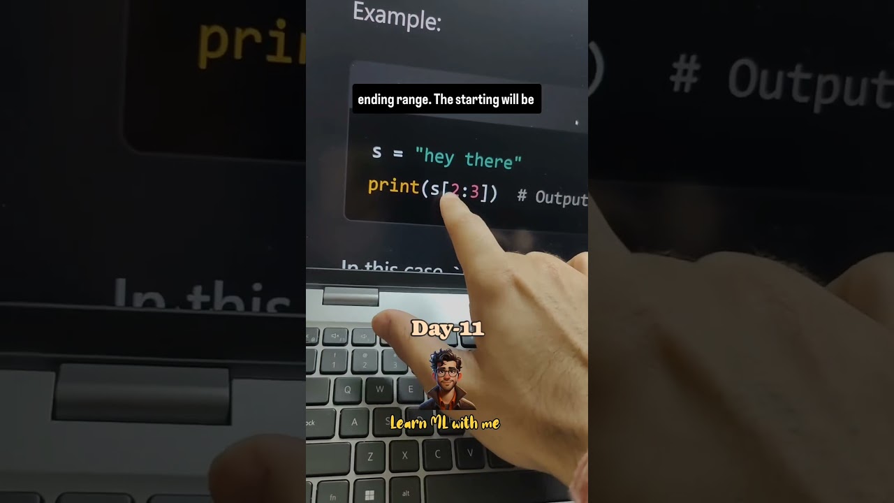 Day 11: Mastering Substrings in Python: Indexing, Slicing & Reversing 🔍