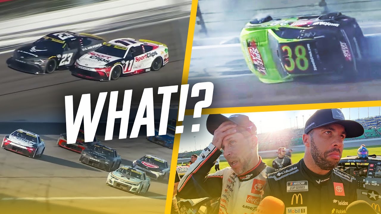 NASCAR Kansas Race: Epic Final Lap Pass & Dramatic Flip! 🏁