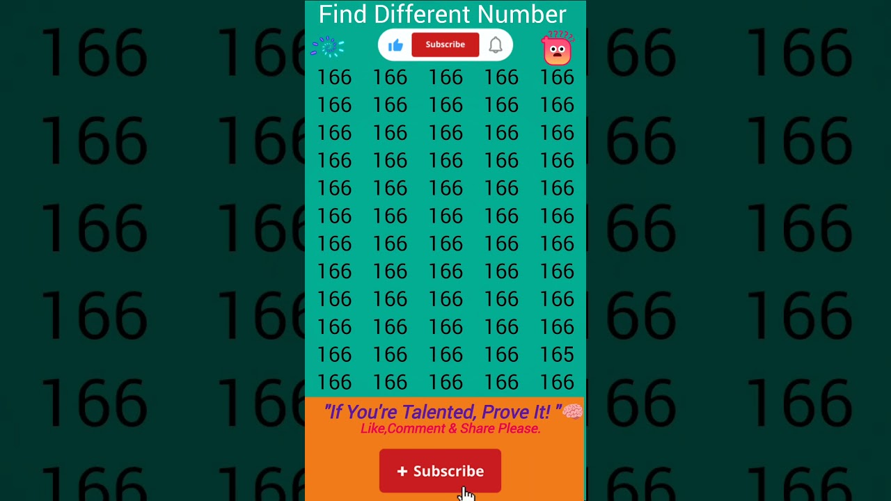 Find the Odd Number! 🔢 Test Your Attention