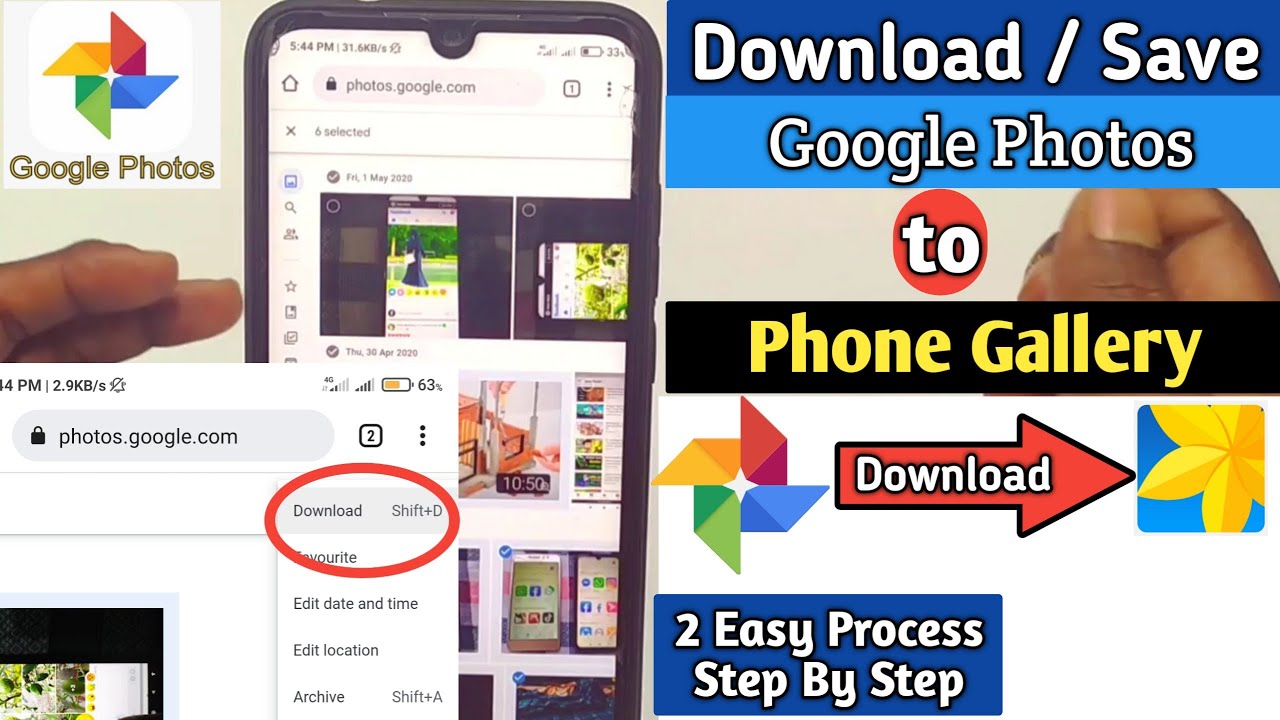 Download Google Photos to Your Phone Gallery 📱