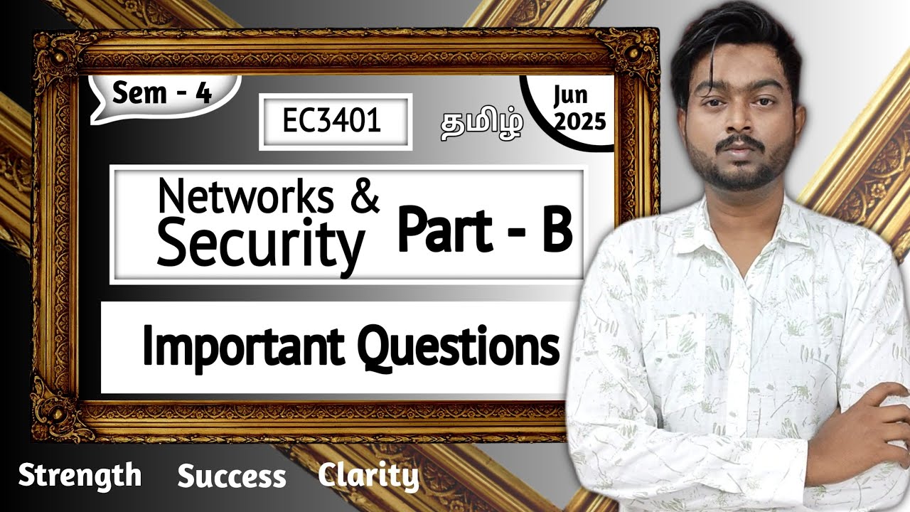 Network and Security Important Questions | EC3401 Important Questions 5th June 2025 Exam Part B & C