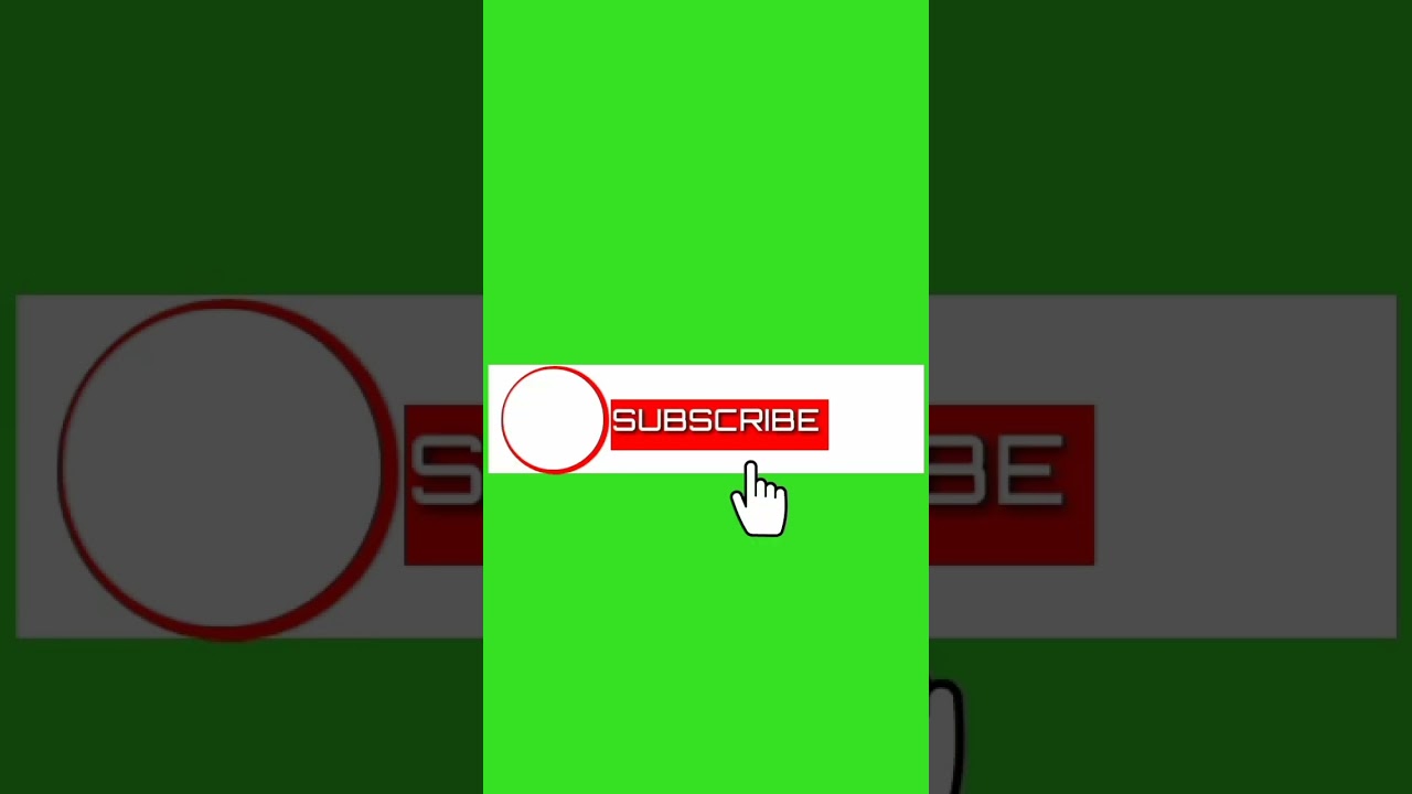 Subscribe button green screen (no copyright)