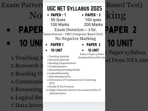 ugc net syllabus 2025 #ugcnetpaper1 #ugcnet #ugcnetsyllabus2025 #ugcnetsyllabus #shorts #ytshorts