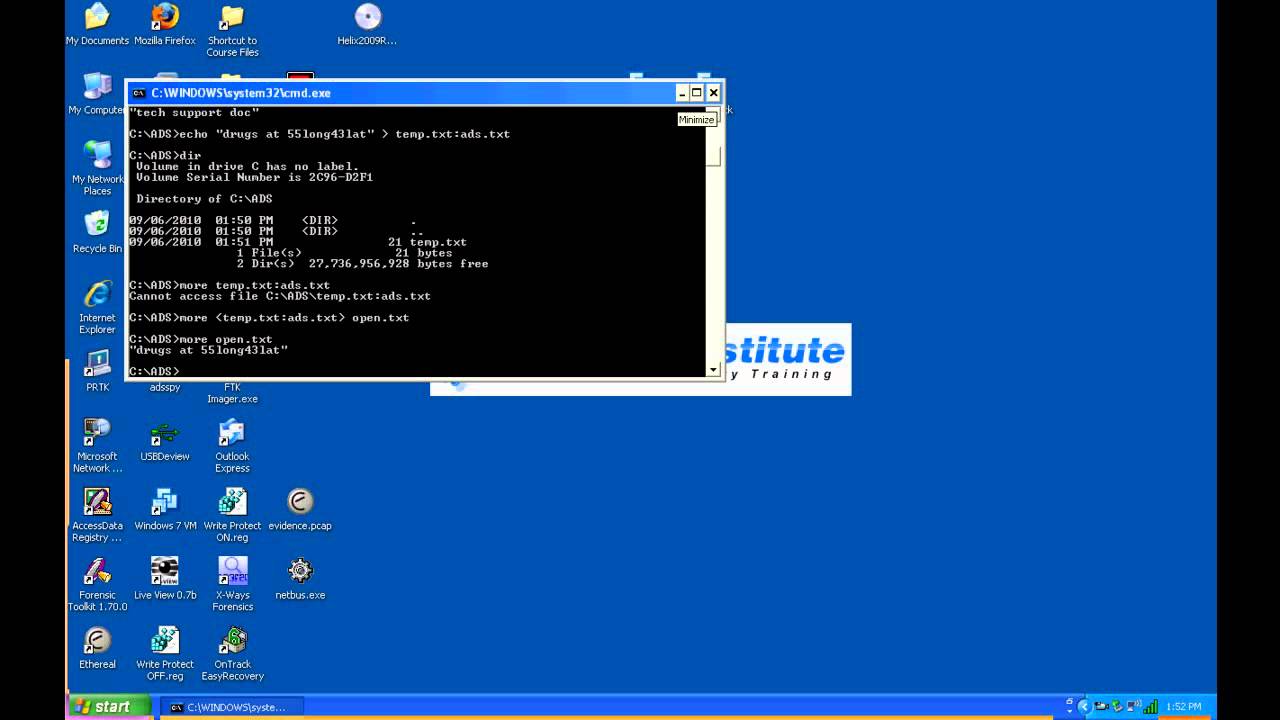 Alternate Data Streams - a hacking and forensics howto