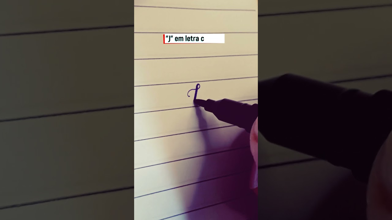 ✍️ "J" em LETRA CURSIVA #caligrafia #handwriting #howtowrite #shorts