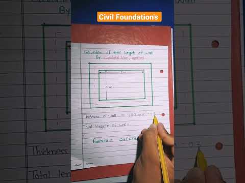 centre line method for estimate length of Wall  #estimate