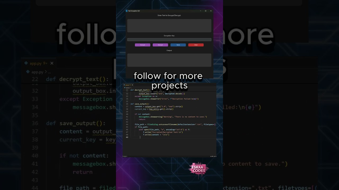 Live Demo: Python Text Encryption & Decryption GUI 🚀